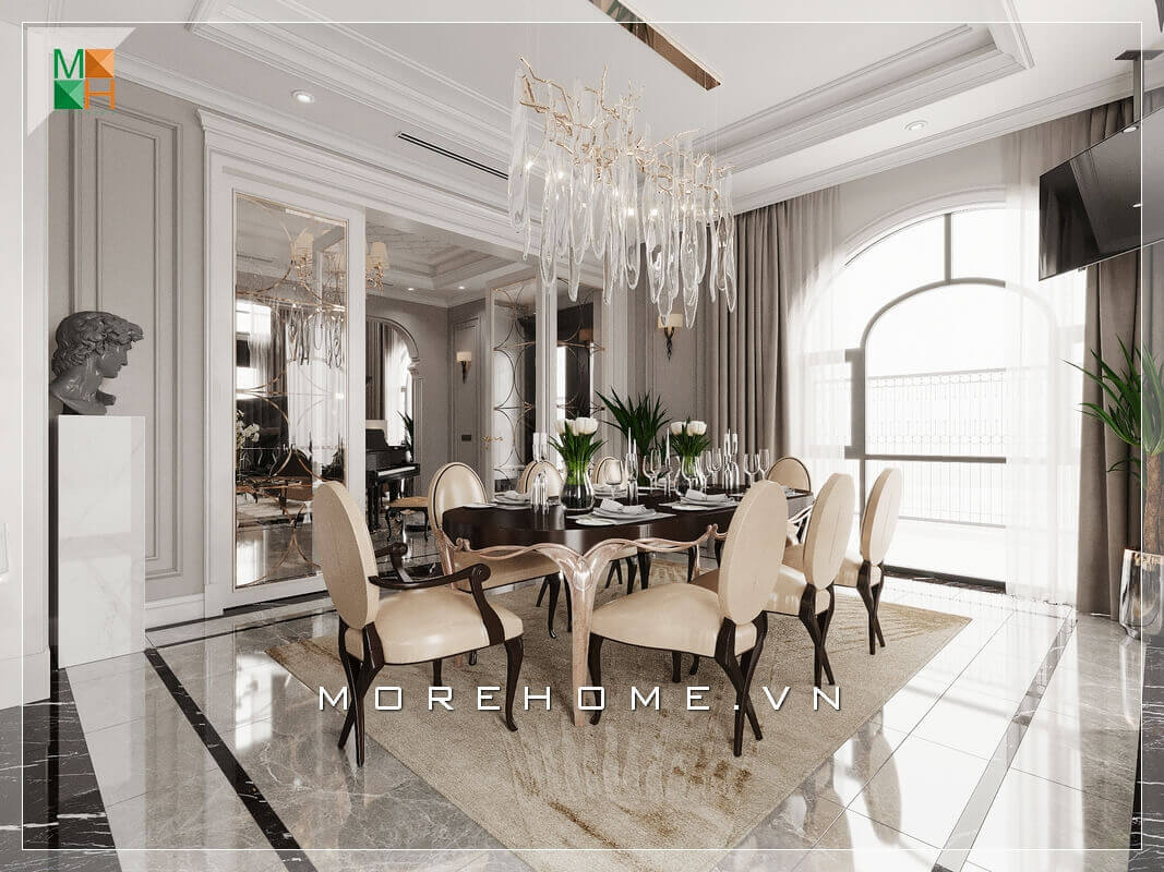 TOP thiết kế nội thất phòng ăn biệt thự đẹp đỉnh cao được yêu thích nhất 