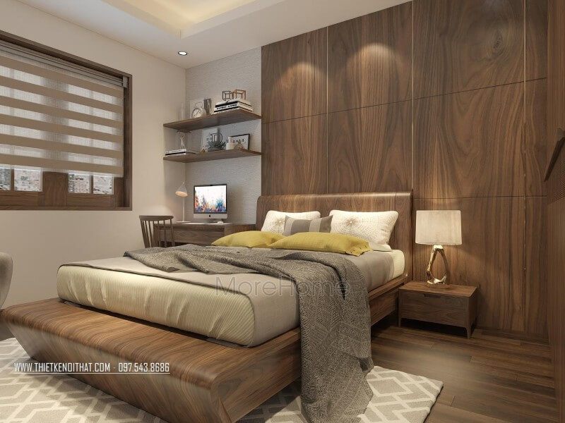 Mẫu tủ quần áo gỗ tự nhiên hiện đại mang đến vẻ đẹp sang trọng và lôi cuốn cho không gian căn phòng.